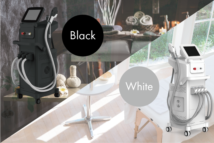 ホワイト＆ブラック、2色のカラーバリエーションを選べる業務用脱毛機ペガサスプロネオ＆ペガサスネオ
